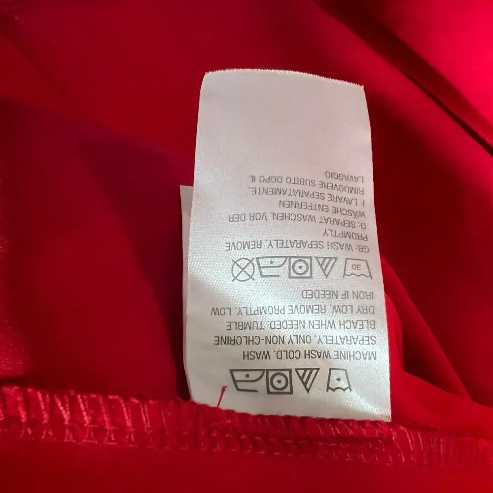 Graver Susan Graver Red Zip Up Blazer Jacket with Cuffed Sleeves‎ Size XS